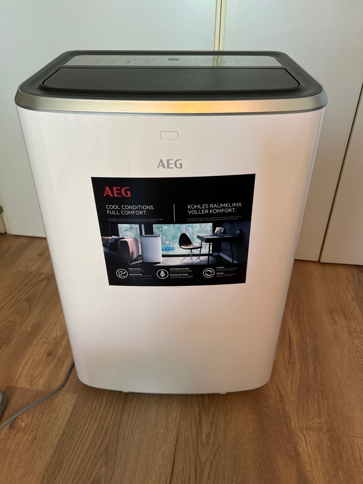 Goed werkende mobiele airco met 3D geprinte opzetstuk, Ophalen, Minder dan 60 m³, Timer, 3 snelheden of meer