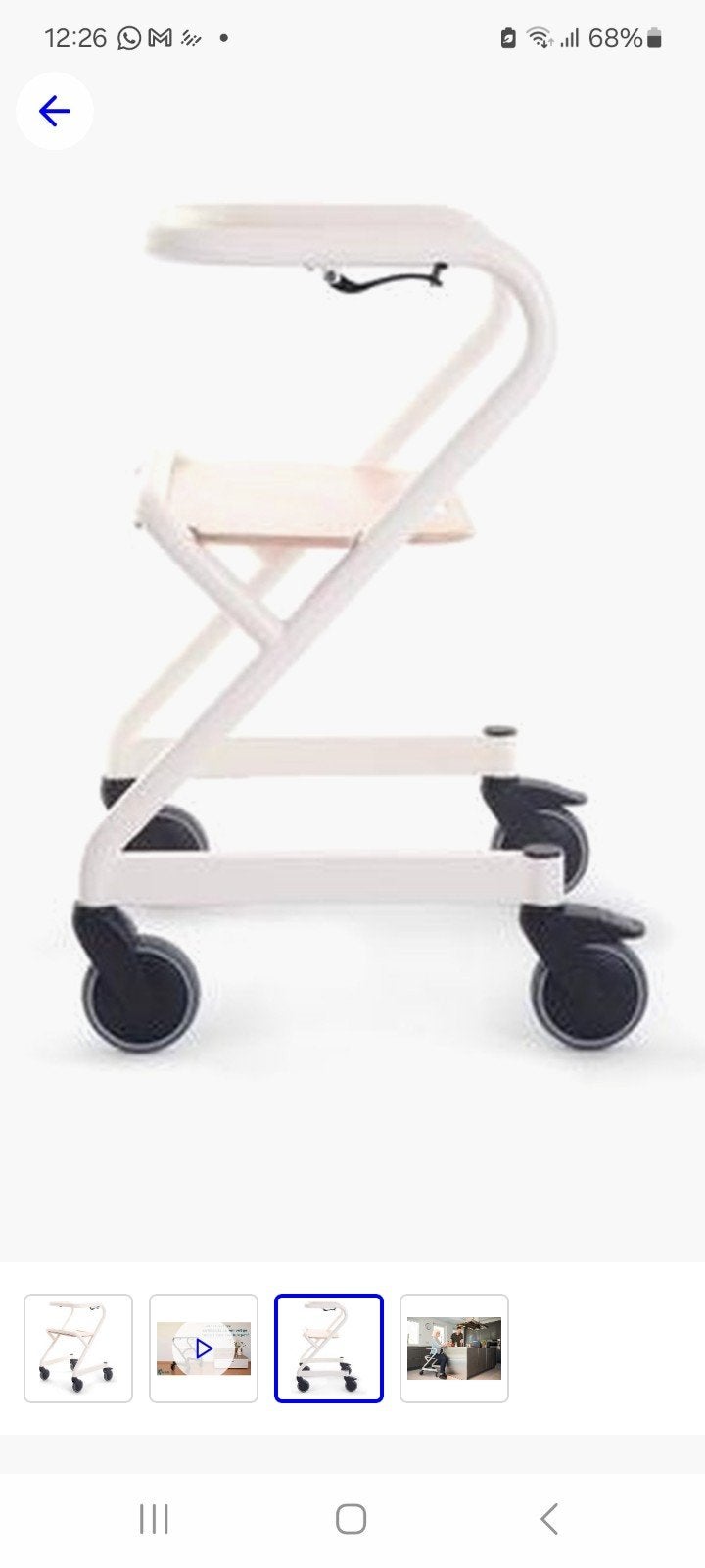 saljol page stevige  binnen rollator, Ophalen of Verzenden, Zo goed als nieuw, Duwrolstoel