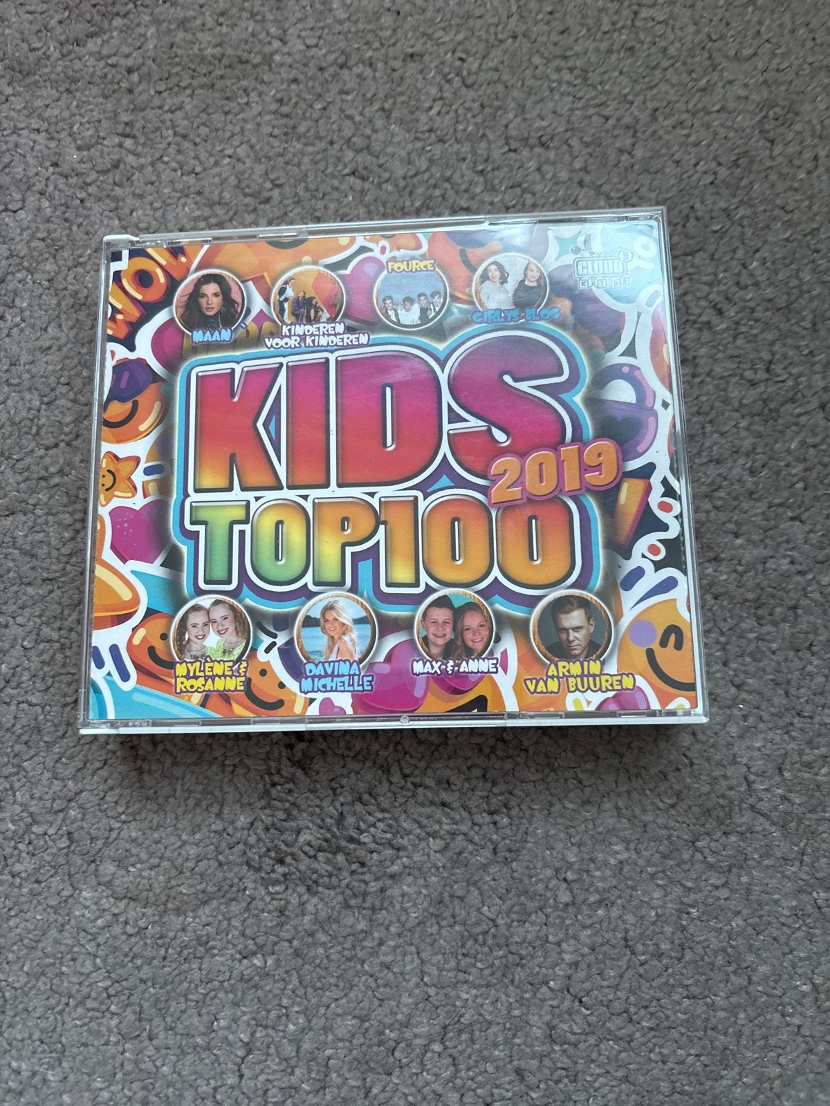 Kids Top 100 2019 - Dubbel CD met populaire kinderhits, Cd's en Dvd's, Cd's | Kinderen en Jeugd, Ophalen, Inclusief boekje, Verzamelalbum
