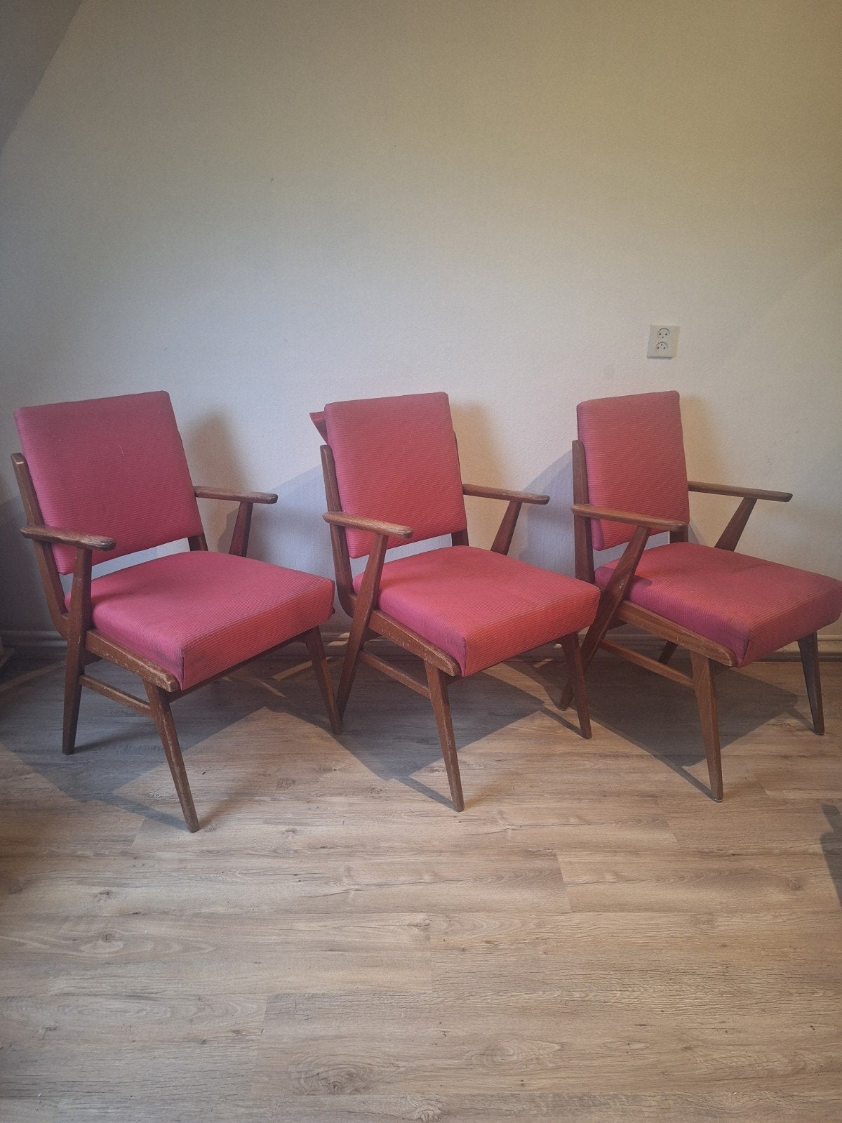 4 x Scandinavische vintage eetkamer stoelen ( opknappers), Ophalen