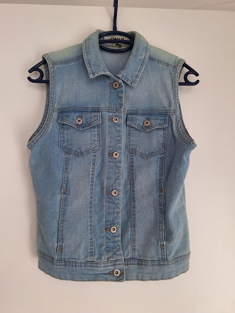 Denim spijker gilet ONLY - maat XS 34, Only, Blauw, Ophalen of Verzenden, Maat 34 (XS) of kleiner