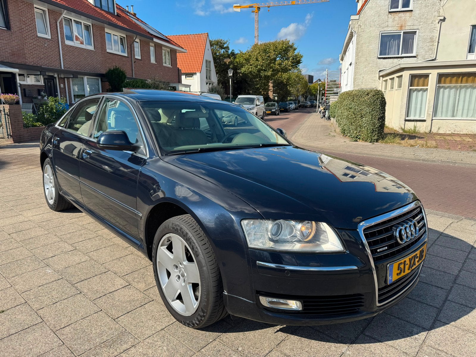 Audi A8 4.2  Quattro AUTOMAAT LEER TOP AUTO!!!, Auto's, Automaat, 8 cilinders, Blauw, Origineel Nederlands