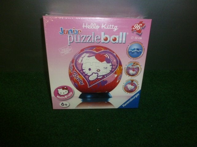 NIEUW HELLO KITTY Puzzel bal 12 cm 96 puzzelstukken 6 jaar, Ophalen of Verzenden, Meer dan 50 stukjes, Nieuw, 6 jaar of ouder
