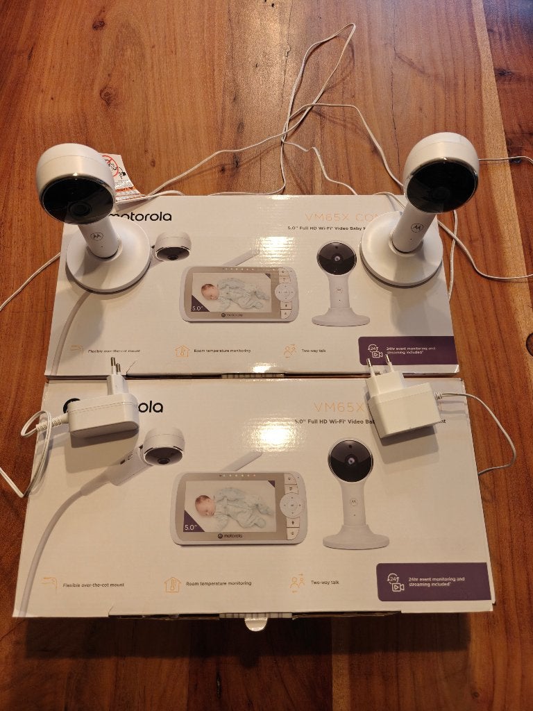 2x Motorola vm65x connect - babymonitor, Kinderen en Baby's, Ophalen of Verzenden, Gebruikt, 250 meter of meer, Camera