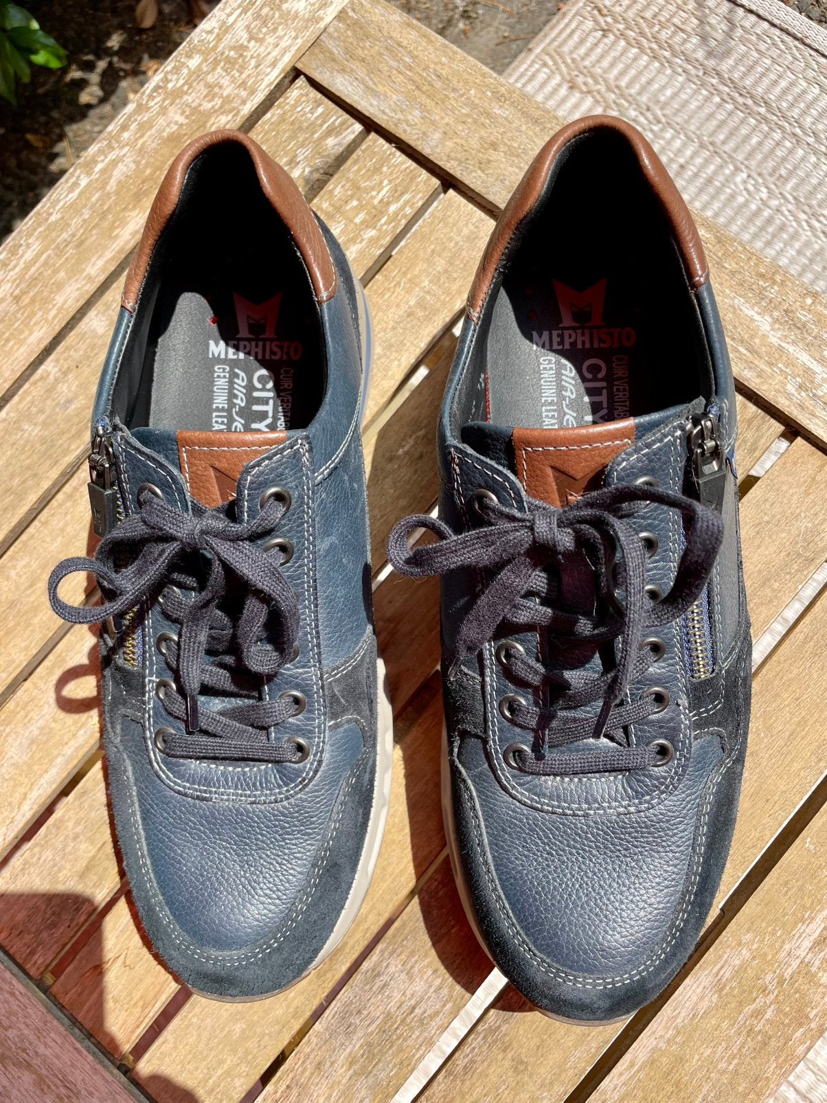 Herenschoenen Mephisto, Ophalen, Blauw, Nieuw, Wandelschoenen of Bergschoenen