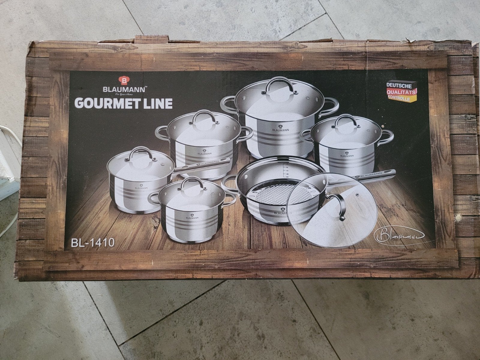 Blaumann Gourmet Line Pannenset - 12-delig - Nieuw in doos, Huis en Inrichting, Nieuw, Pannenset, Ophalen of Verzenden, Rvs