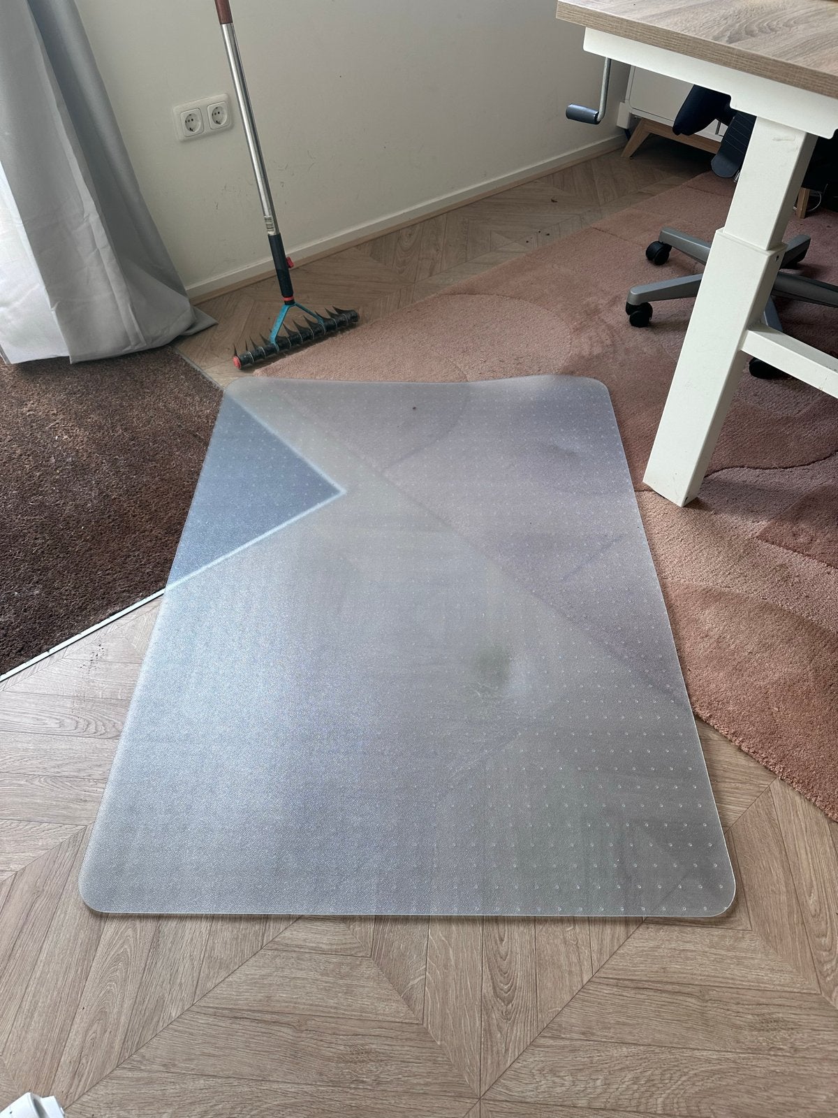 2x Vloerbeschermer voor bureaustoel - Transparant, Ophalen, Gebruikt, 50 tot 100 cm, Rechthoekig