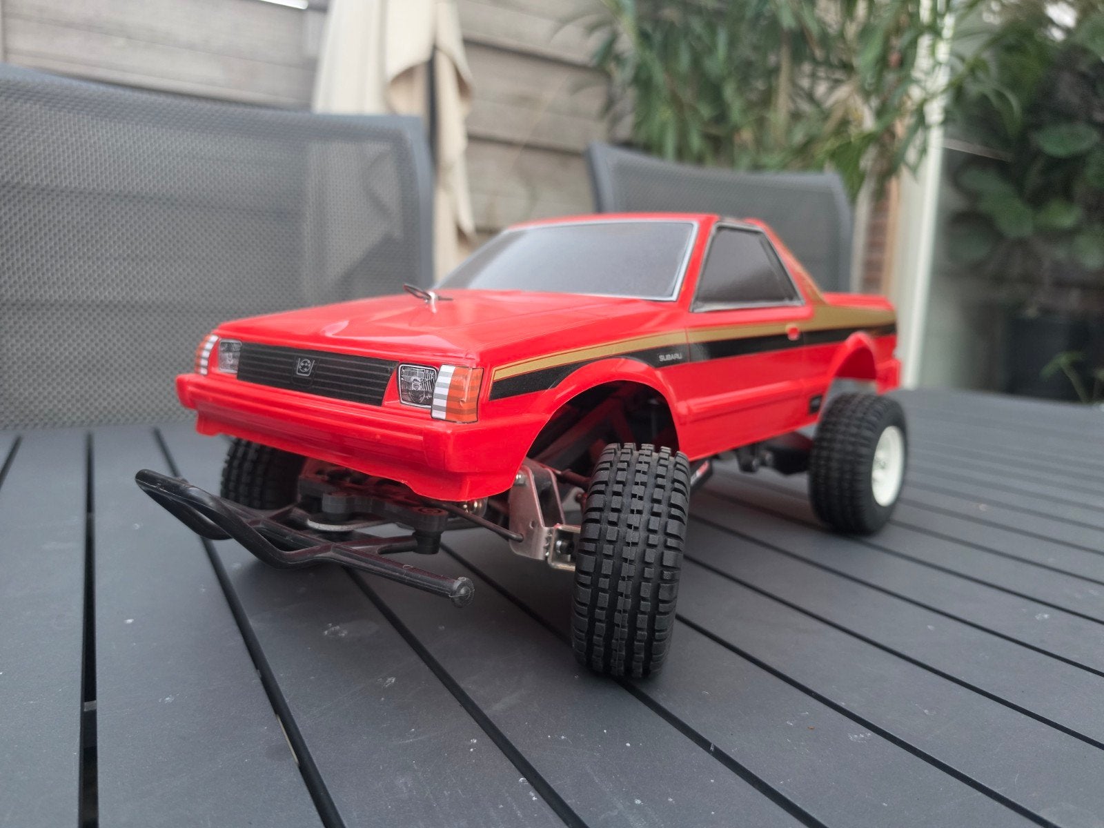 Tamiya Subaru Brat RC Auto - Klassieke Offroad Buggy, Elektro, Gebruikt, Auto offroad, Ophalen of Verzenden
