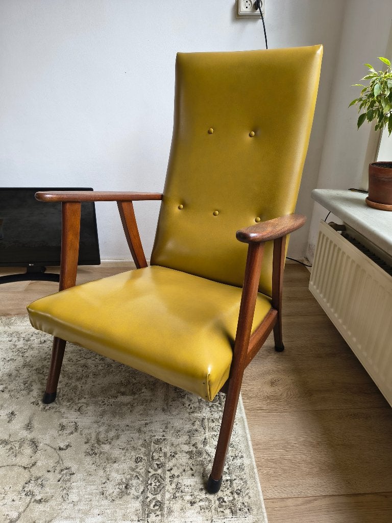 Mid-Century Modern Armchair | Fauteuil, Minder dan 75 cm, Onbekend, Hout, Ophalen of Verzenden