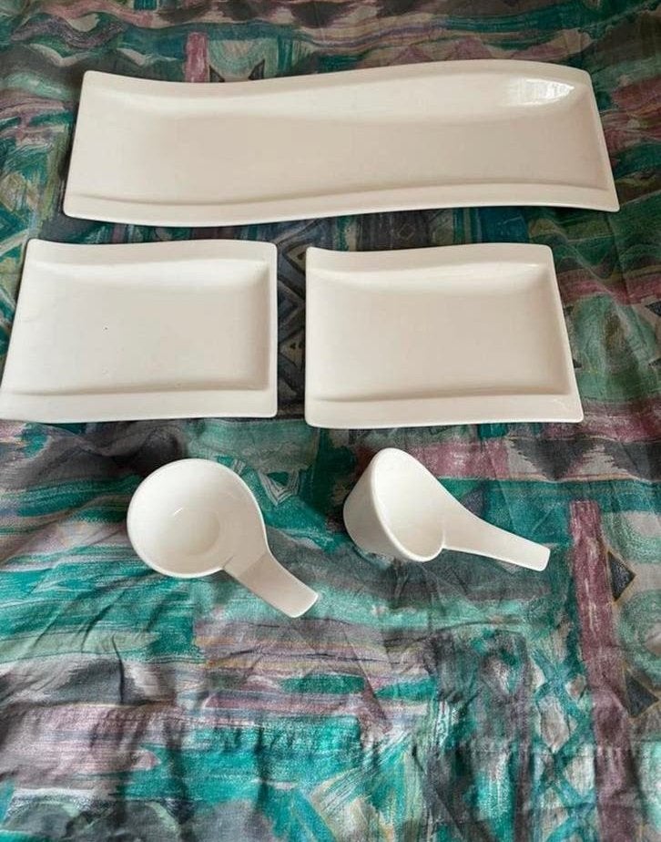 Villeroy en boch NEW WAVE antipasti set NIEUW, Ophalen of Verzenden, Overige stijlen, Porselein, Schaal of Schalen