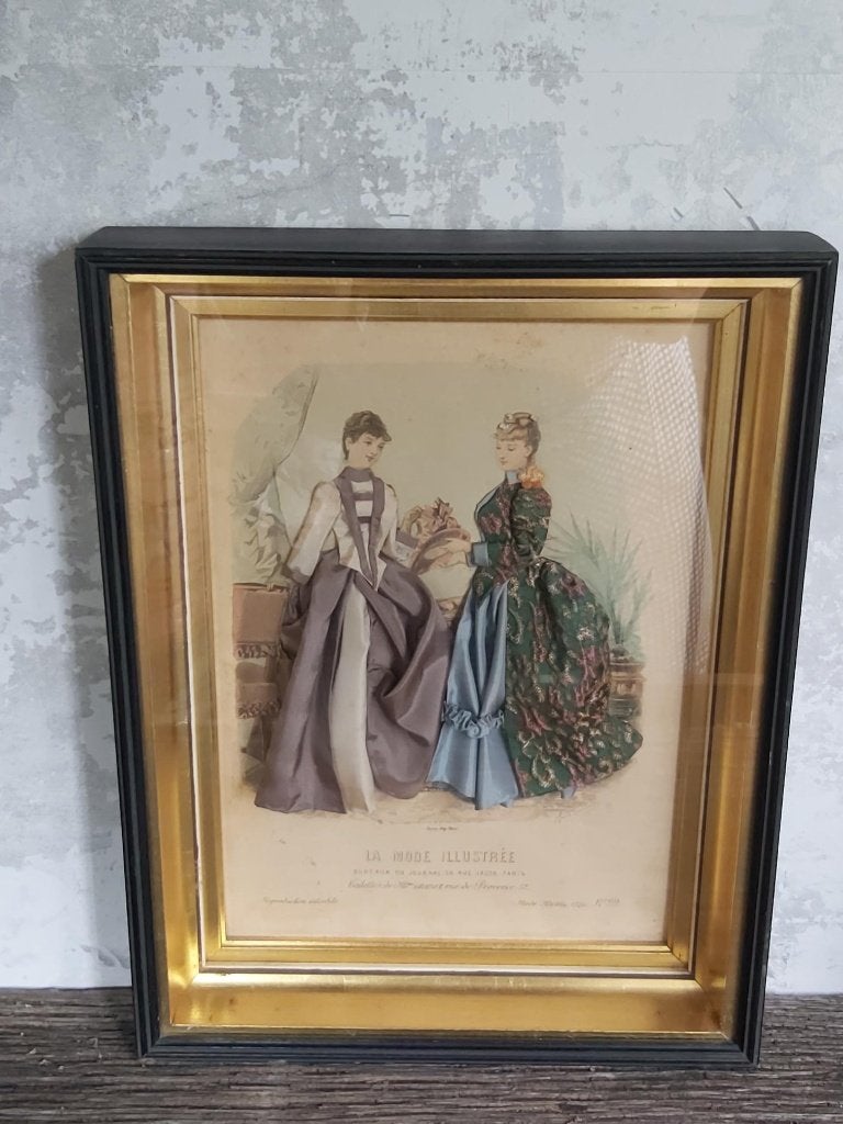 Schaduwbox glas 3d Jurken - La Mode Illustré 1886 n 29 - 2, Ophalen of Verzenden