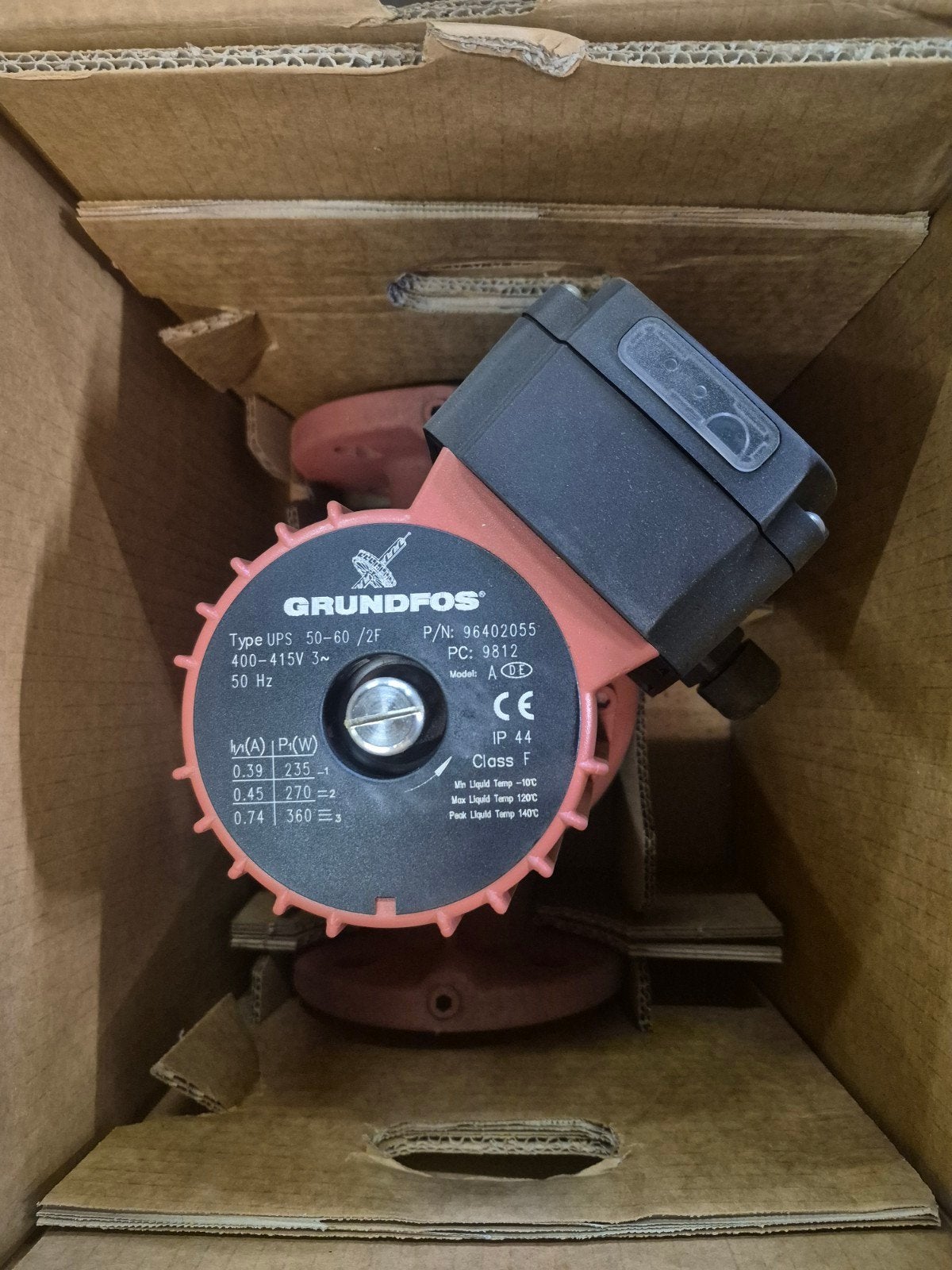 Zware Grundfos pomp UPS 50-60/2F, Doe-het-zelf en Verbouw, Verwarming en Radiatoren, Ophalen, Minder dan 30 cm, Overige typen