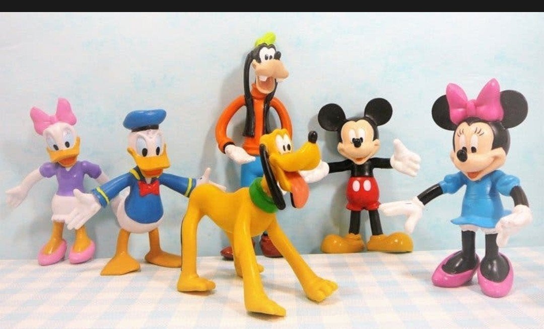 Disney figuren:mickey,minnie, pluto,goofy, katrien en donald, Ophalen of Verzenden, Mickey Mouse, Zo goed als nieuw, Beeldje of Figuurtje