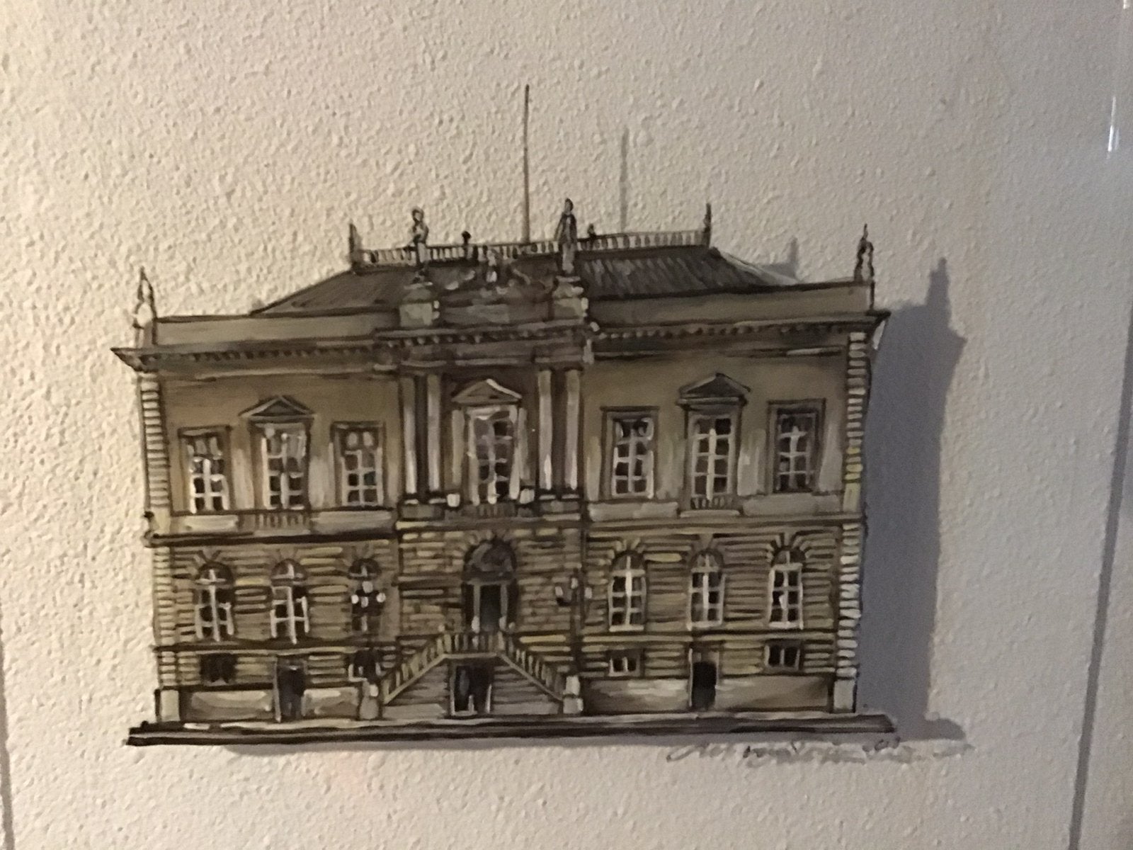 Oude stadhuisTilburg,olieverf schilderij Rob van Trier, Ophalen