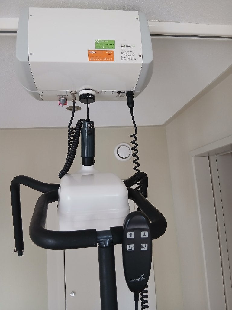 Passieve plafond tillift (human care), Ophalen, Zo goed als nieuw