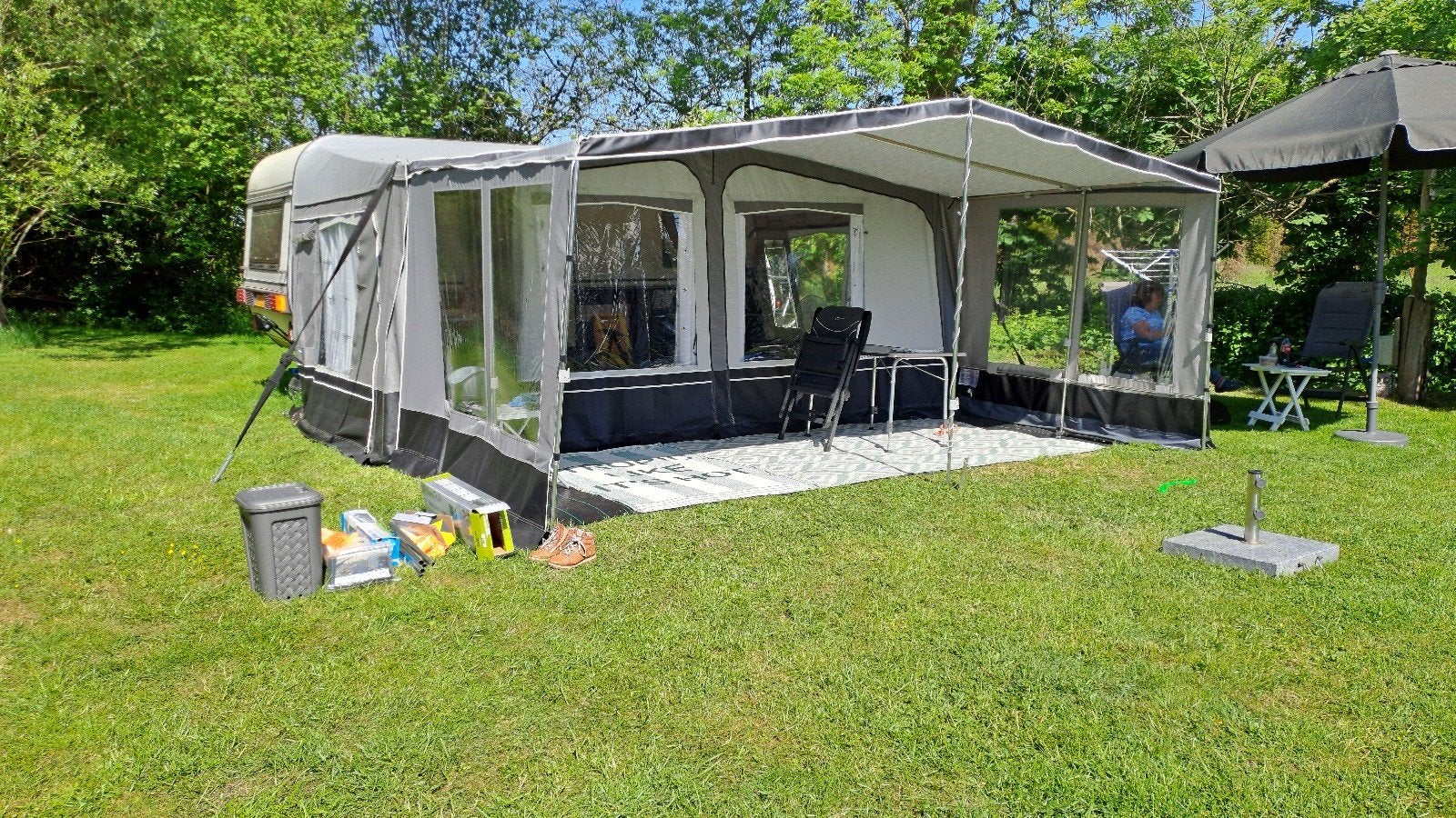 Voortent Brand All Season en Brand luifel maat 10, Caravans en Kamperen, Ophalen, Gebruikt, Ten Cate All Season 240g/m2, Brand