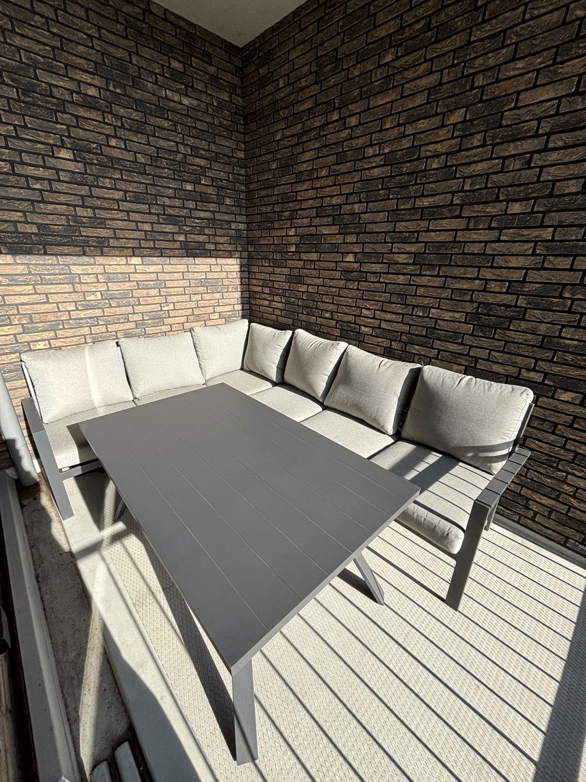 Garden Impressions Loungeset Taupe Aluminium, Ophalen, 6 zitplaatsen, Aluminium, Zo goed als nieuw