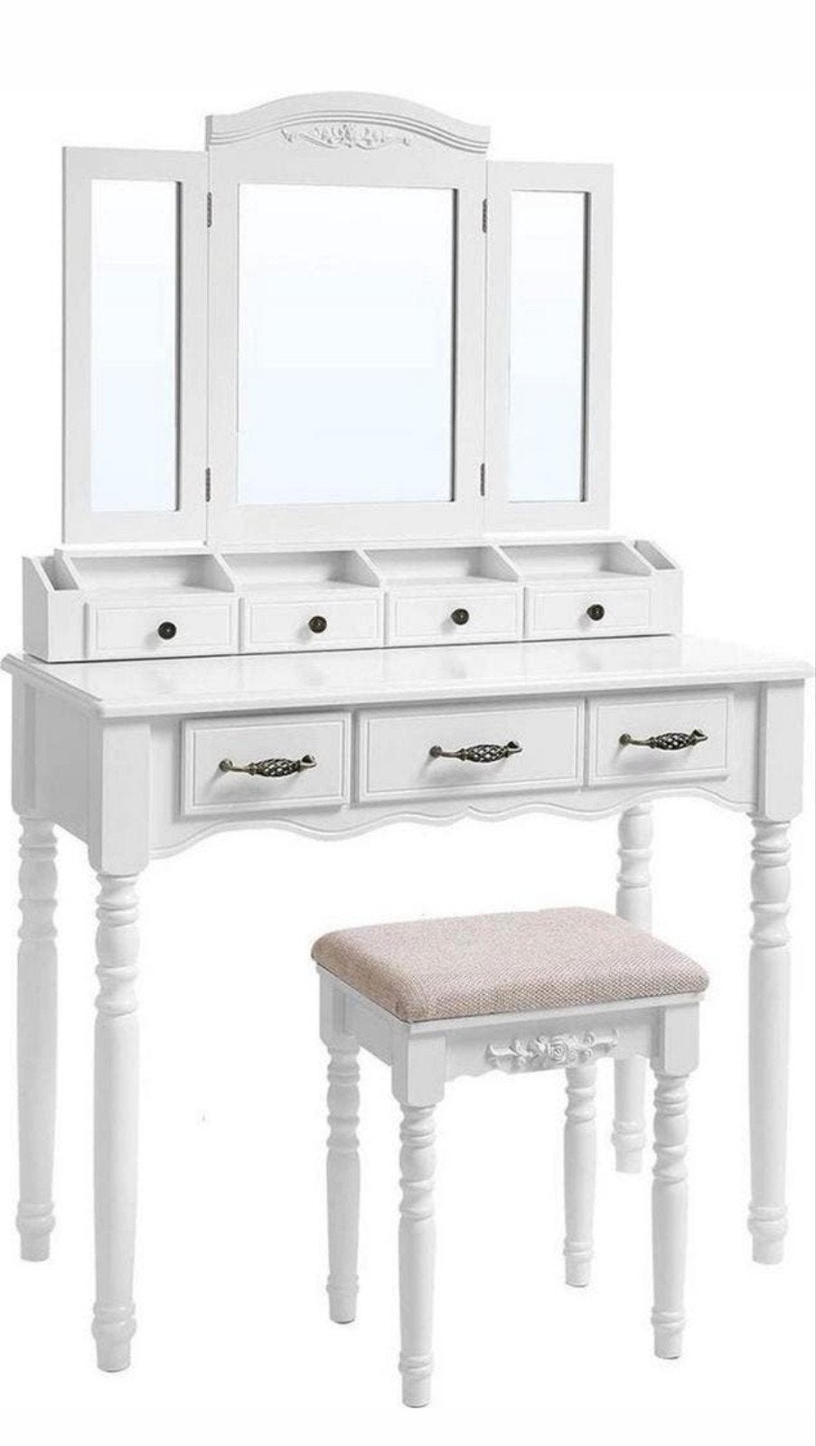 Make up tafel/kaptafel met kruk, Ophalen, Zo goed als nieuw, 50 tot 100 cm, Minder dan 100 cm