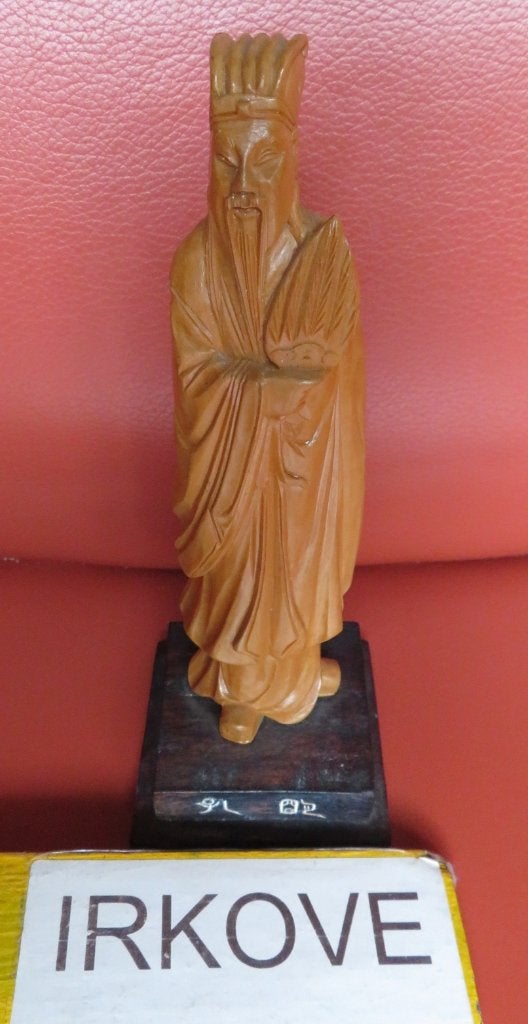 DRIE CHINEES PALMHOUTEN BEELDJES * Heel Fijntjes *, Minder dan 20 cm, Handgemaakt, Ophalen of Verzenden, Beeld