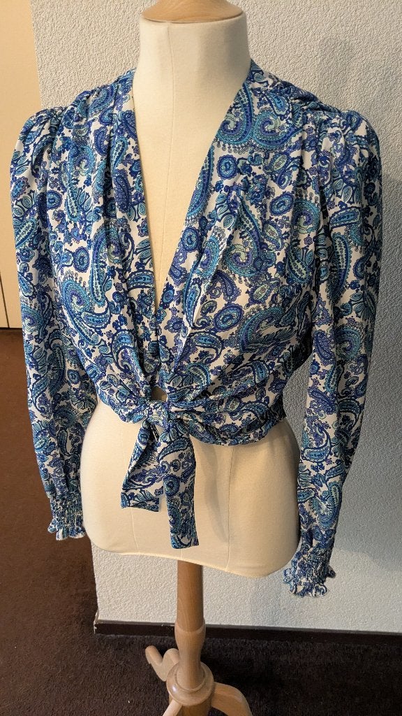 Knoopblouse top - Drôle de Copine - M/L, Kleding | Dames, Maat 38/40 (M), Zo goed als nieuw, Drôle de Copine, Verzenden