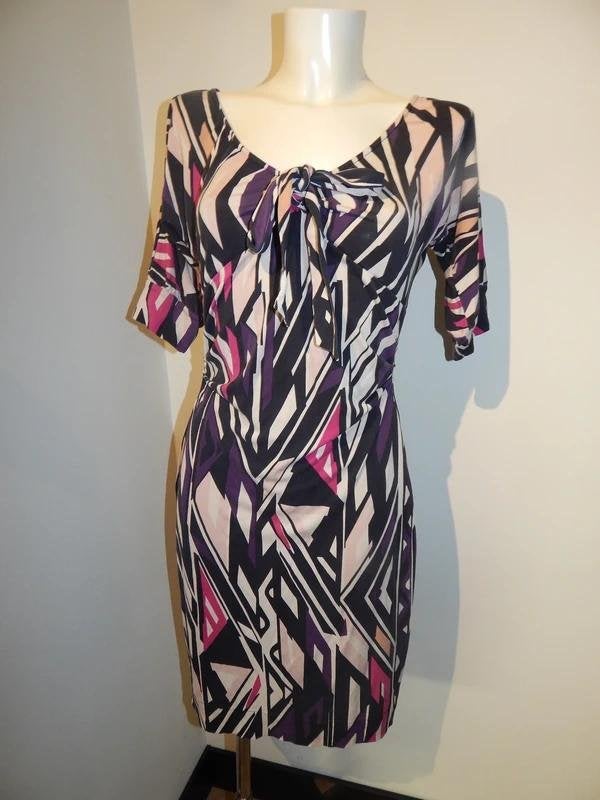 Diane von Furstenberg zijde jurk kleurrijke print abstract