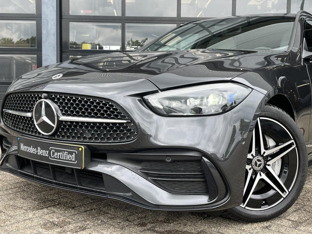 Mercedes-Benz C-klasse Estate 300 e AMG Line | Wit Leder | M, Auto's, Mercedes-Benz, Automaat, Achterwielaandrijving, Euro 6, 4 cilinders