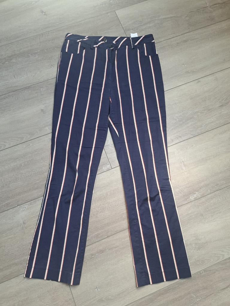 Manila Grace gestreepte broek, valt als maat 38/40, Maat 38/40 (M), Manila Grace, Blauw, Ophalen of Verzenden