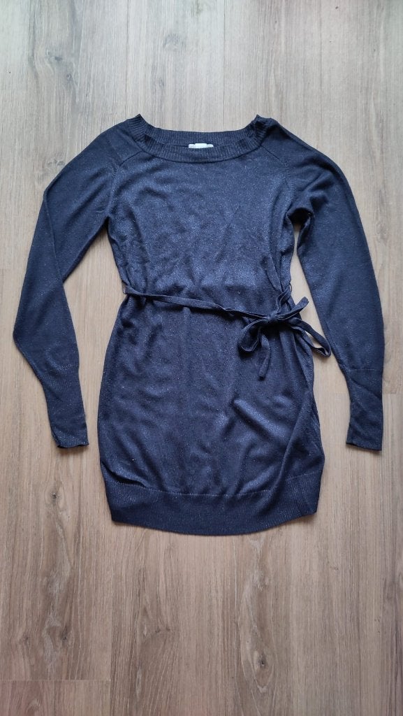 H&M Mama blauwe glittertrui-tuniek maat M, Maat 38/40 (M), Blauw, Blouse of Tuniek, Ophalen of Verzenden