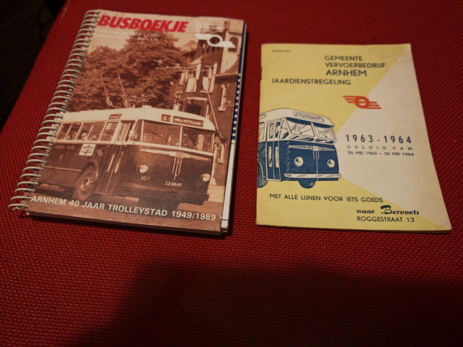 2 x dienstregeling Arnhemse Trolley (1963 +1989), Ophalen of Verzenden, Trein, Boek of Tijdschrift