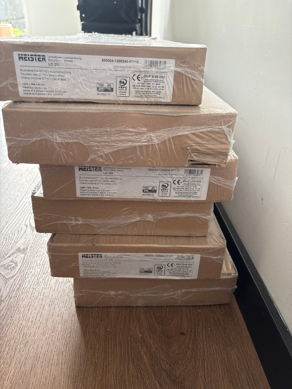 Nieuw Kliklaminaat Meister LD 200 Fountain Oak met plakplint, 50 tot 150 cm, Nieuw, Ophalen of Verzenden, 10 m² of meer