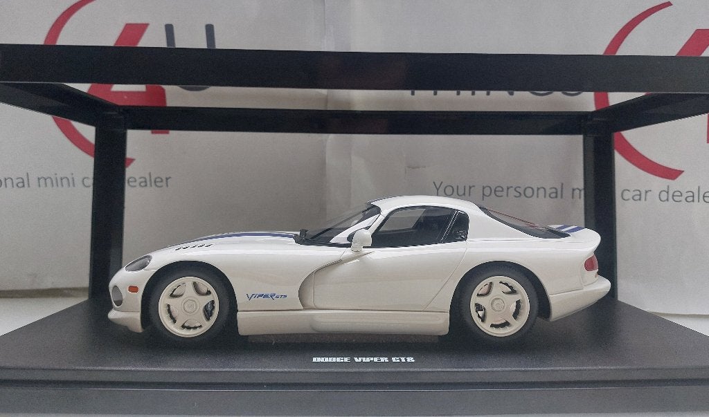GT Spirit 1:18 Dodge Viper GTS 1996 wit/blauw nieuw, Ophalen of Verzenden, Nieuw, Auto, Overige merken