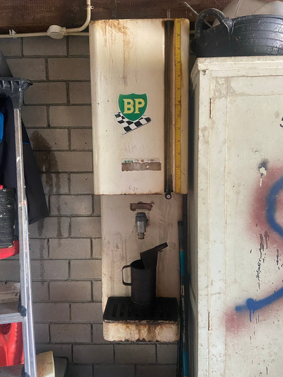Vintage BP Olie Dispenser - Garage Decoratie, Ophalen of Verzenden