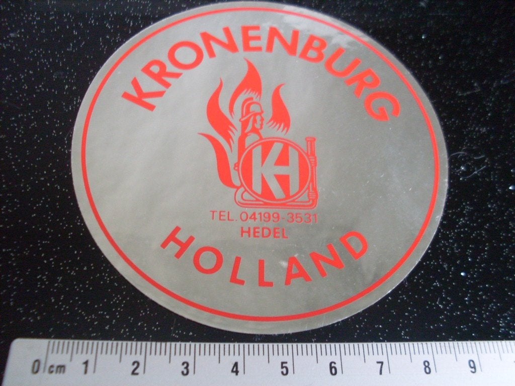 folie sticker kronenburg holland hedel logo KH, Verzenden, Zo goed als nieuw, Bedrijf of Vereniging