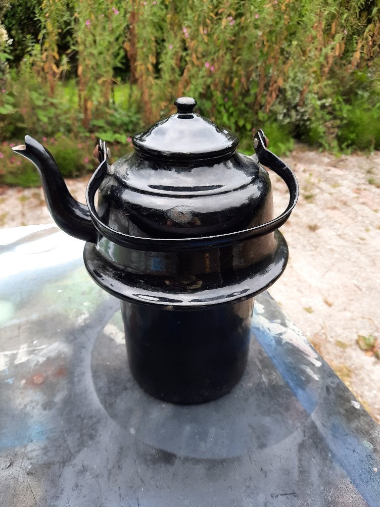 Zwarte emaille zakketel, Ophalen of Verzenden