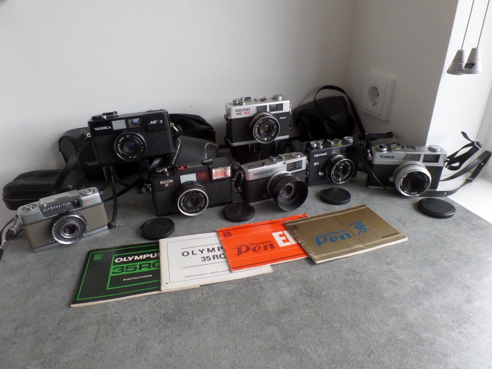 Divers compact Ricoh, Canon, Olympus, Audio, Tv en Foto, Fotocamera's Analoog, Ophalen of Verzenden, Gebruikt, Compact, Canon