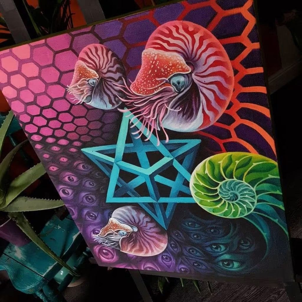 Surrealistisch schilderij, Antiek en Kunst, Acrylverf, Gesigneerd, Ophalen of Verzenden, Dieren