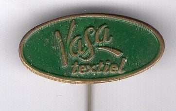 Vasa Textiel groen op koper speldje ( T_104), Verzenden, Nieuw, Transport, Speldje of Pin