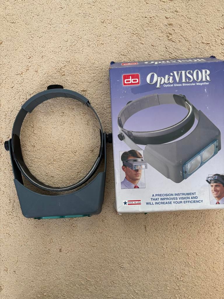 OptiVISOR Hoofdloep - Optisch Glas Binoculair Vergrootglas, Ophalen of Verzenden, Gebruikt, Vergrootglas of Loep