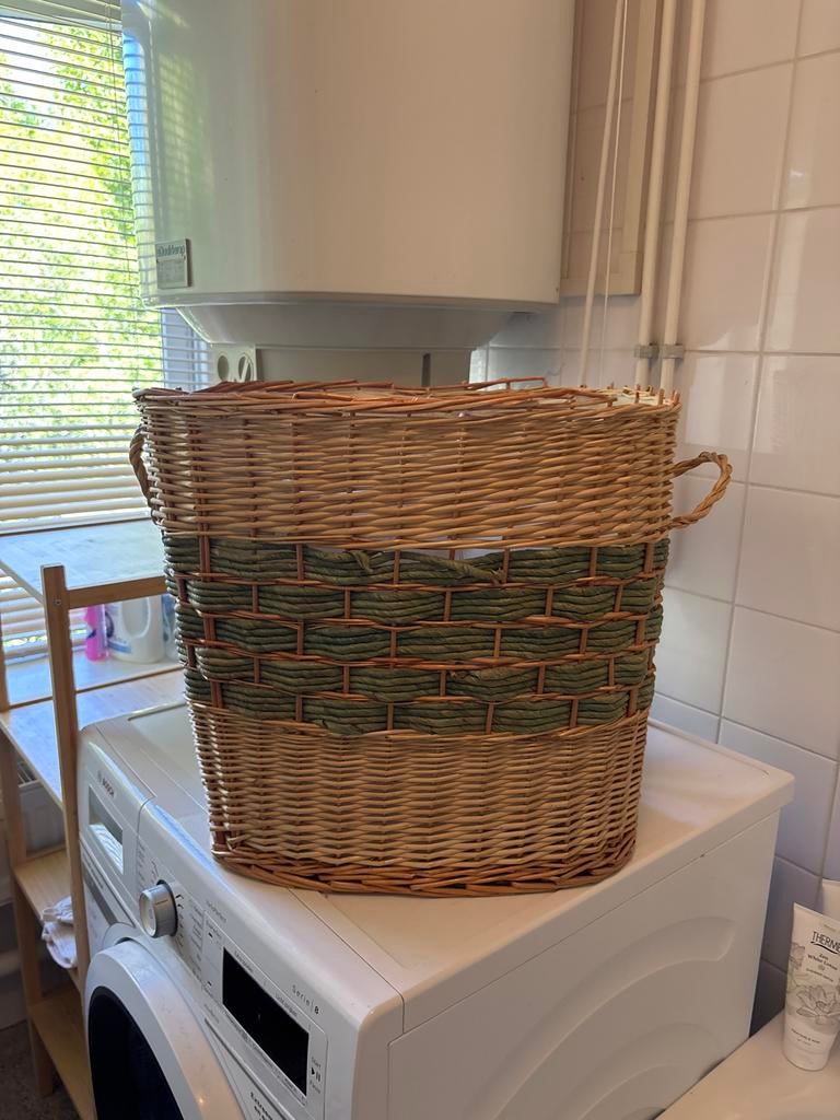 Rieten wasmand, Ophalen of Verzenden, Rond, Riet