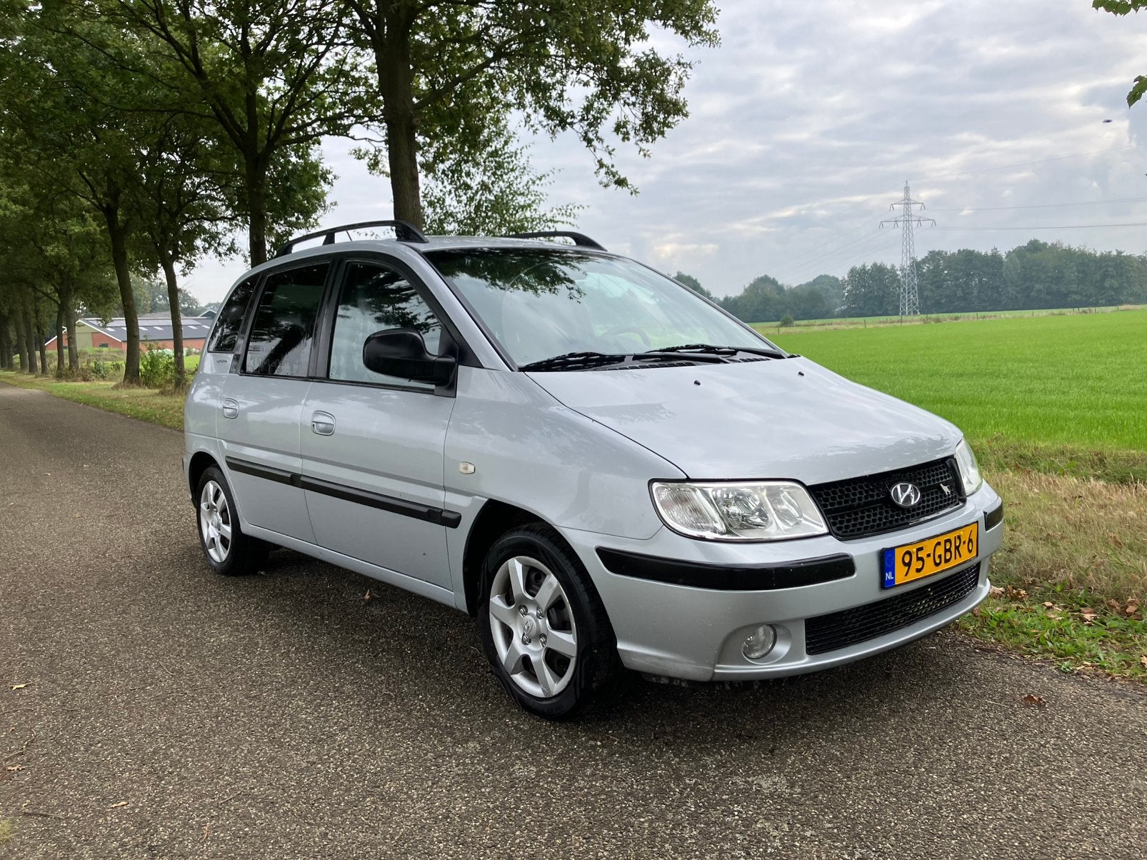 Hyundai Matrix 1.6 AUT 2008 Grijs, Auto's, Matrix, 1599 cc, 4 cilinders, Overige bekleding