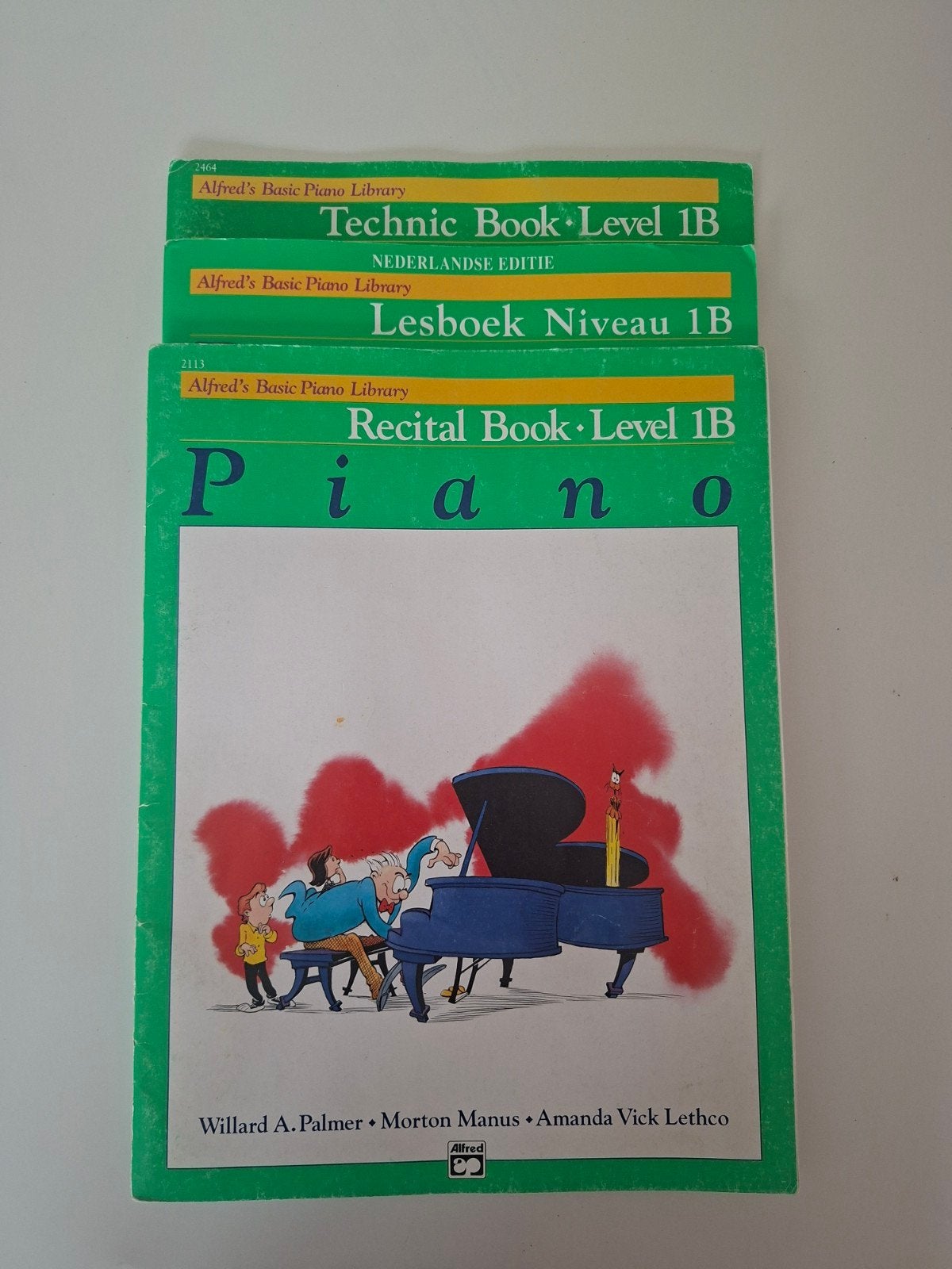 Alfred's Basic Piano Library - Lesboeken Niveau 1B (3 stuks), Muziek en Instrumenten, Klassiek, Les of Cursus, Ophalen of Verzenden