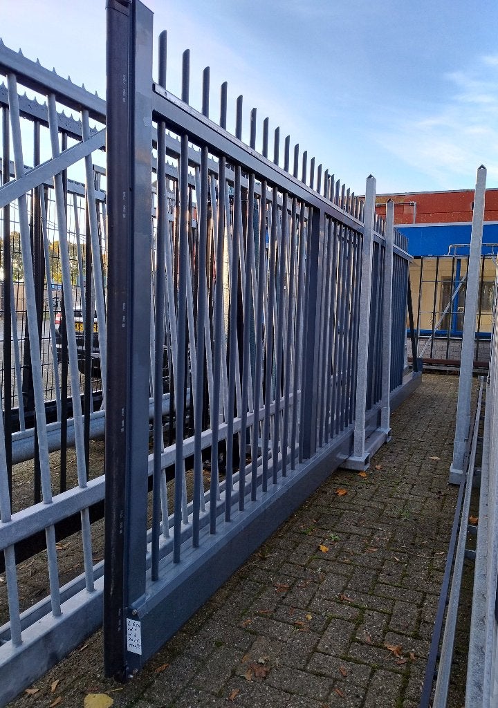 ABC aluminium schuifpoort 6.50 lang, 5 mtr doorgang, RAL7016, Ophalen, Schuifpoort, 200 cm of meer, 150 tot 200 cm