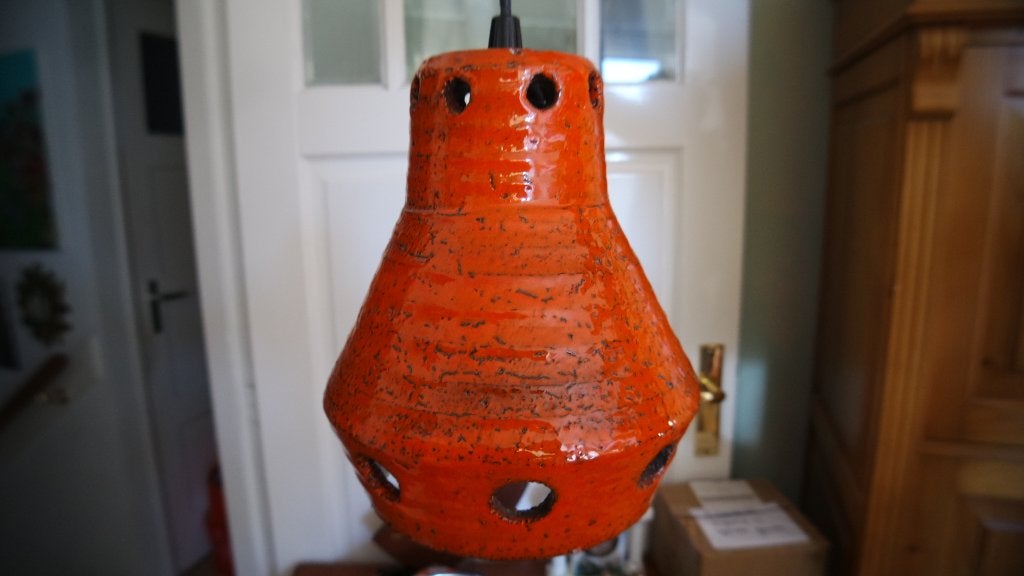 Vintage / Fat Lava hanglamp 70er jaren / Retro / Mid age, Ophalen of Verzenden, Gebruikt, Keramiek