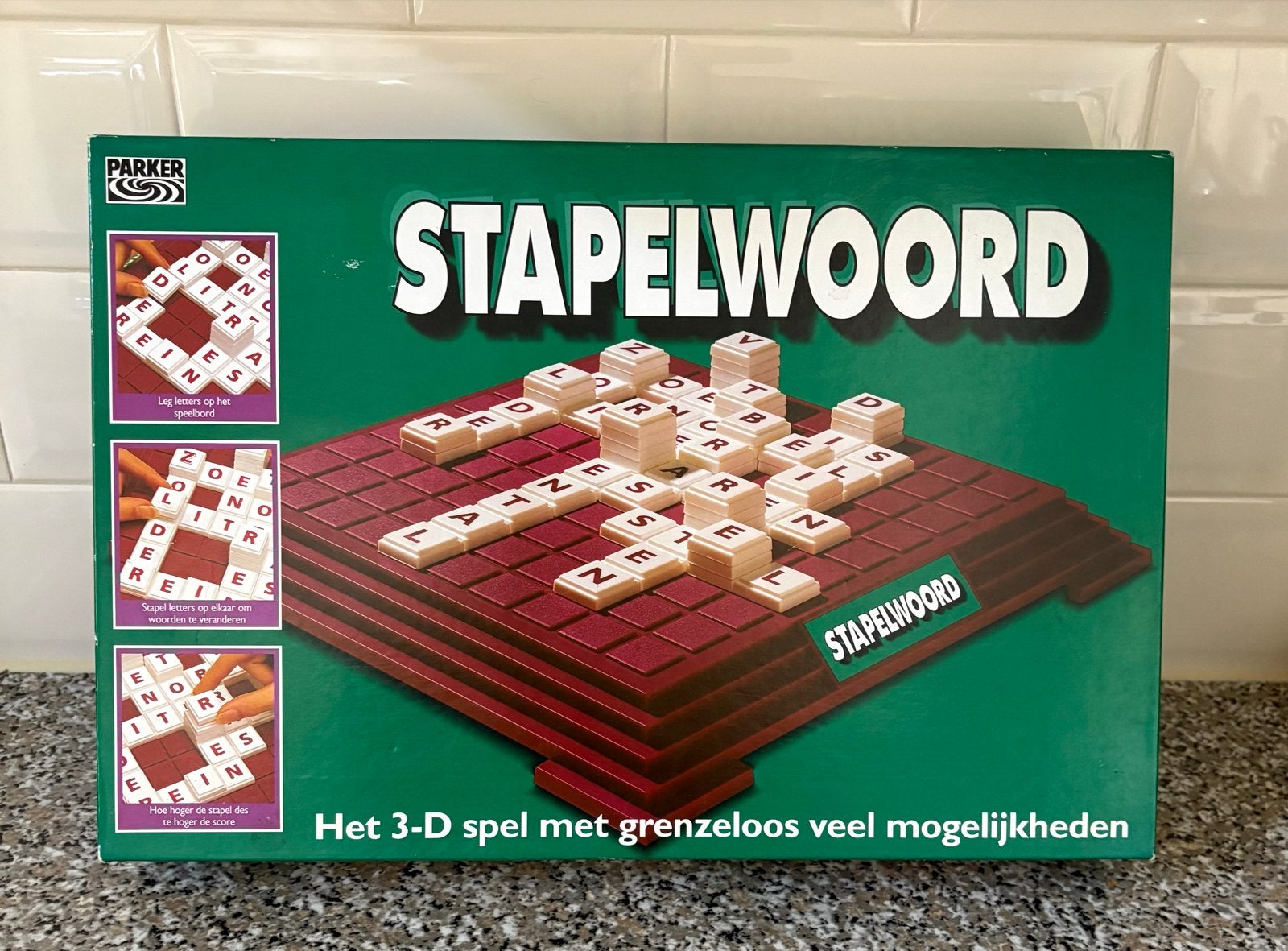 Stapelwoord - Het 3-D spel met grenzeloos veel mogelijkheden, Drie of vier spelers, Ophalen of Verzenden, Gebruikt