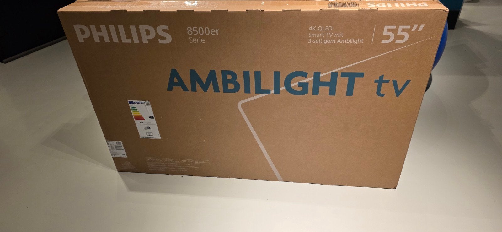 Philips 55 inch 4K QLED Ambilight TV - Nieuw in doos, Philips, QLED, Nieuw, Ophalen of Verzenden