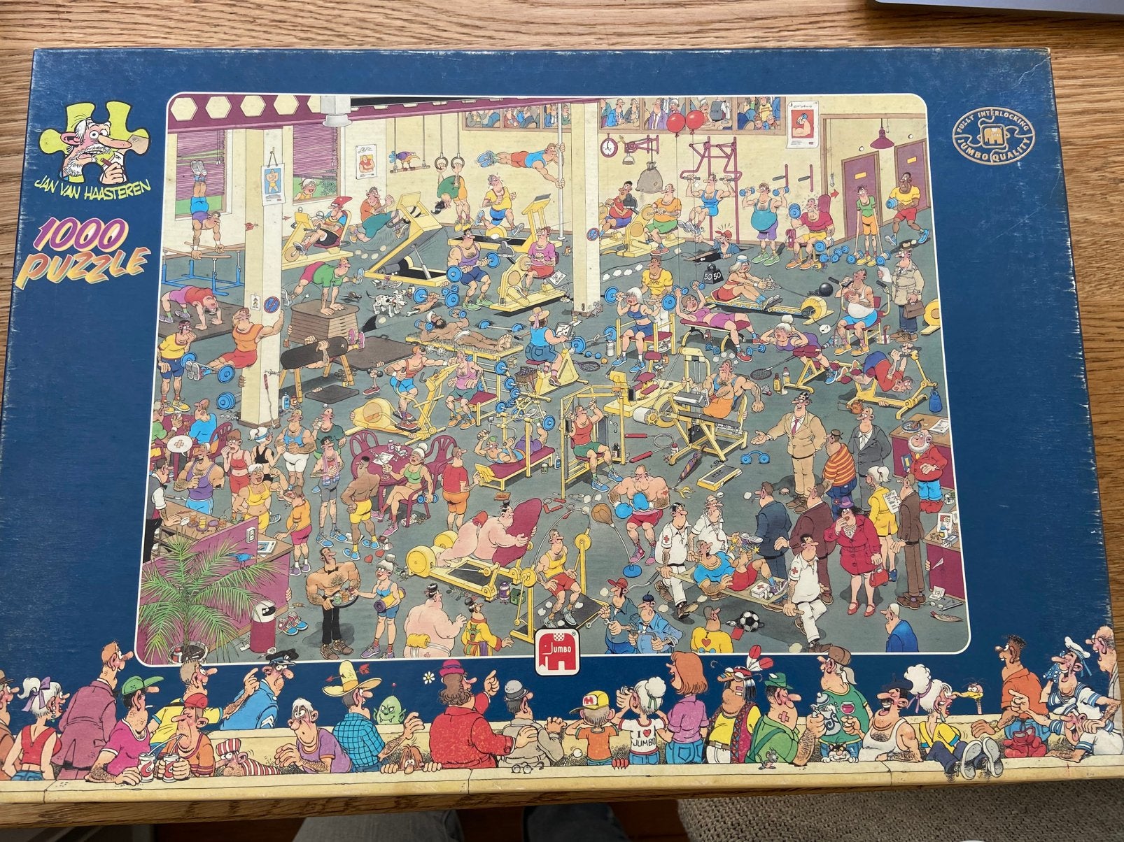 Puzzel Jan van Haasteren 1000 stukjes, In het fitnesscentrum, Ophalen of Verzenden, 500 t/m 1500 stukjes, Zo goed als nieuw