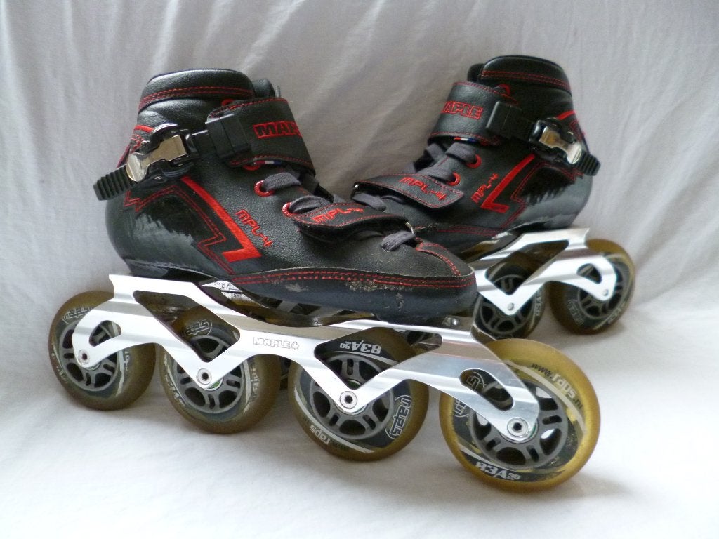 Maple skeelers 4x90mm. (35), Overige merken, Gebruikt, Ophalen of Verzenden, Inline skates 4 wielen
