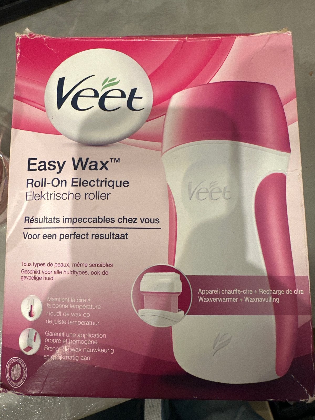 Veet Easy Wax Elektrische Roller Waxverwarmer, Ophalen of Verzenden, Zo goed als nieuw
