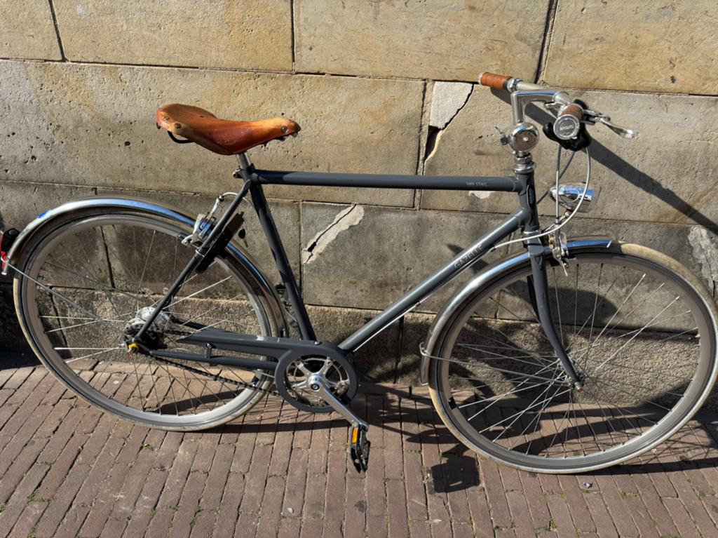 Gazelle heren fiets van steal 54cm, 53 tot 56 cm, Versnellingen, Ophalen of Verzenden, Zo goed als nieuw