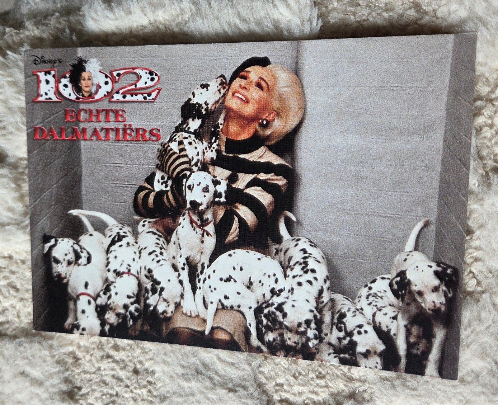 Ansichtkaart Disney 102 Echte Dalmatiërs Cruella de Vil, Verzamelen, Verzenden, 1980 tot heden, Ongelopen, Sterren en Beroemdheden